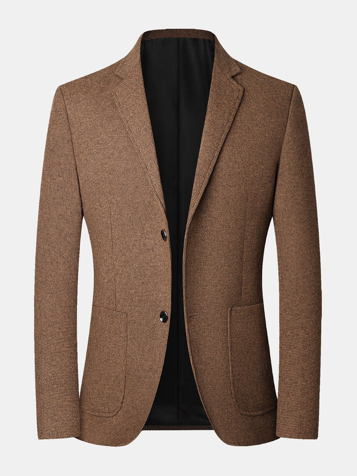 Ties | Blazer met fijne ruit in wollook