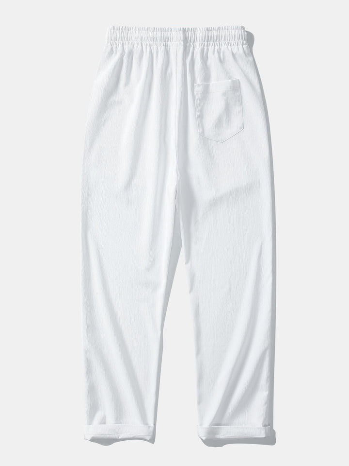 Erik | Kreukstof Broek Straight Leg