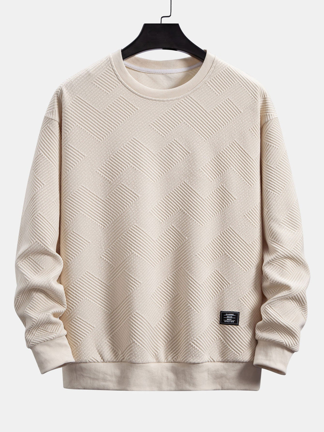 Thomas | Sweater met geometrische strepen en relaxte pasvorm