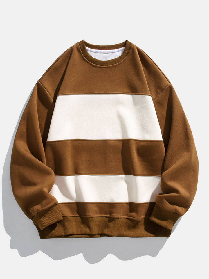 Daan | Sweater met kleurvlakken en relaxte pasvorm