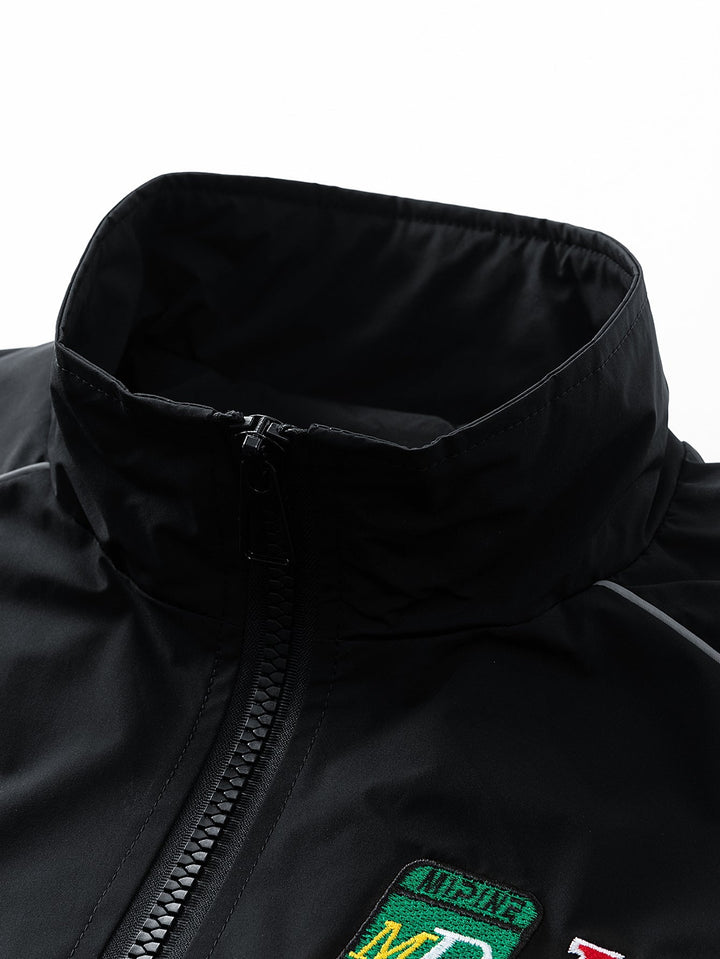 Mick | Geborduurd racing jack met relaxed fit