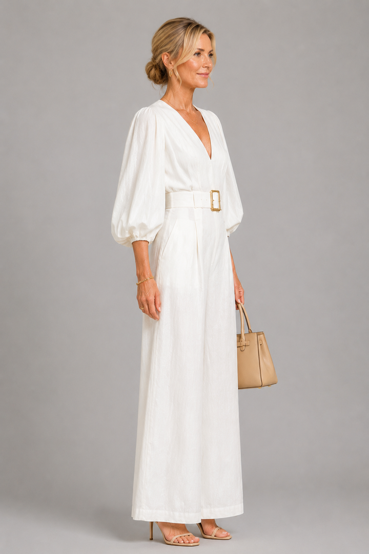 Corine | Jumpsuit met ballonmouwen