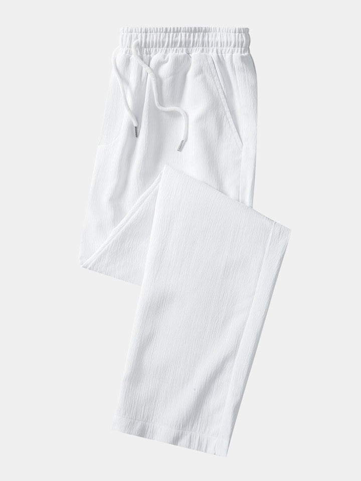 Erik | Kreukstof Broek Straight Leg