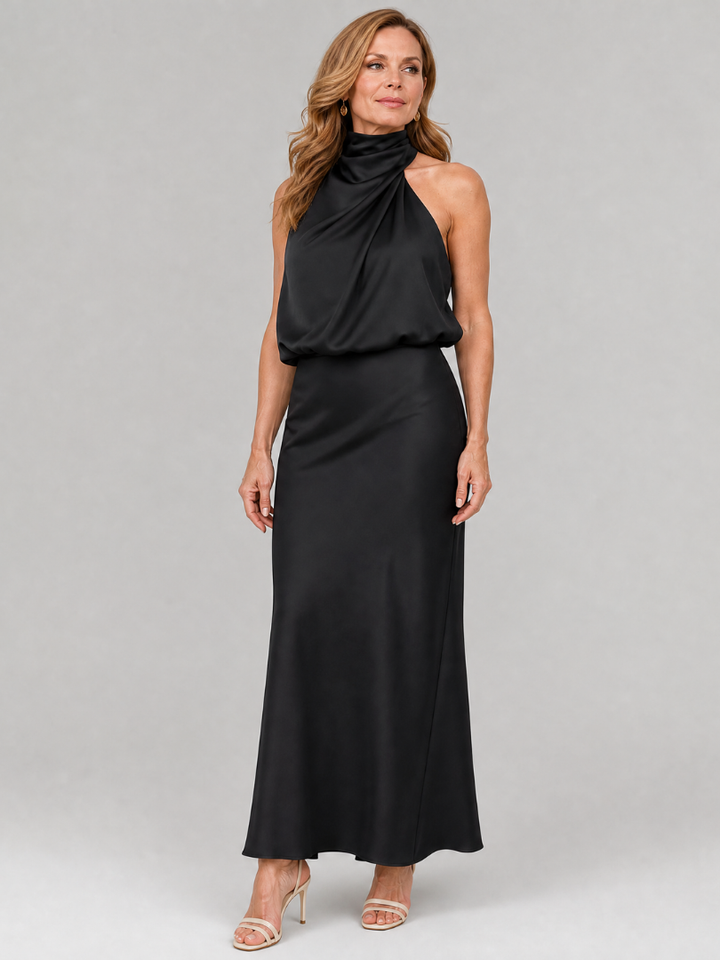 Jacqueline | Maxi-jurk met Gedrapeerde Kraag