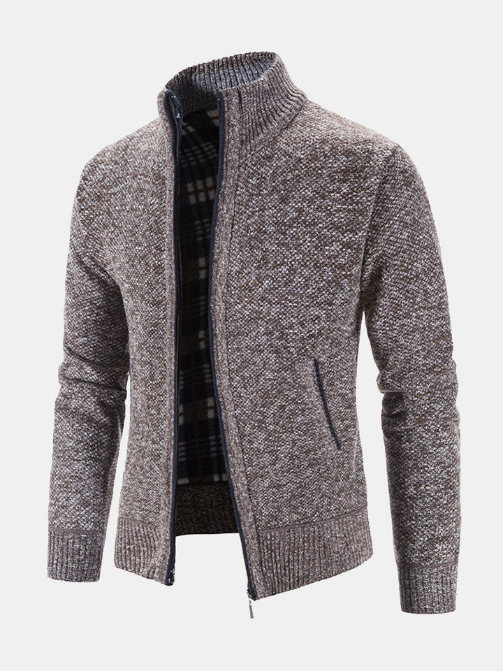 Kevin | Gebreide trui met volledige rits