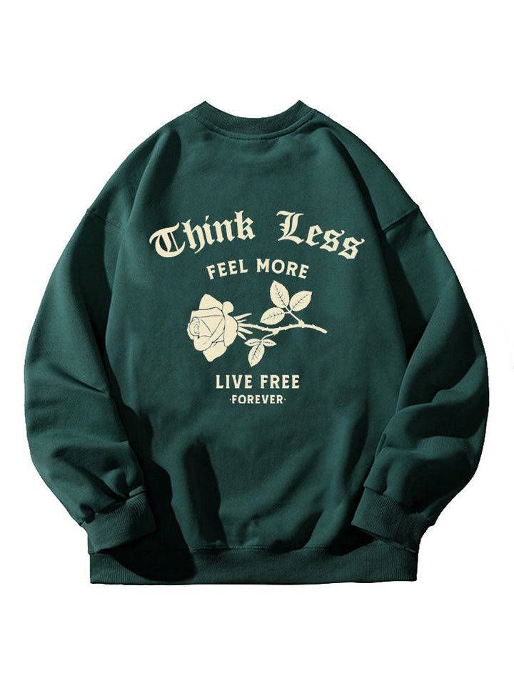 Niels | Sweater met roos- en rugprint en relaxte pasvorm