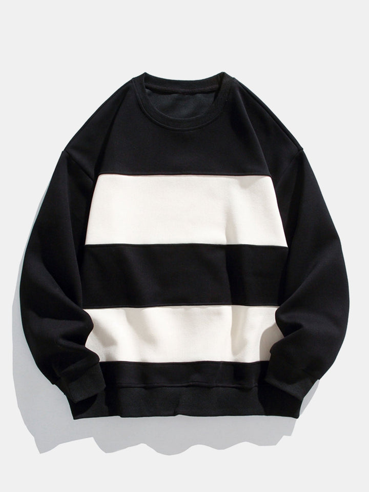 Daan | Sweater met kleurvlakken en relaxte pasvorm