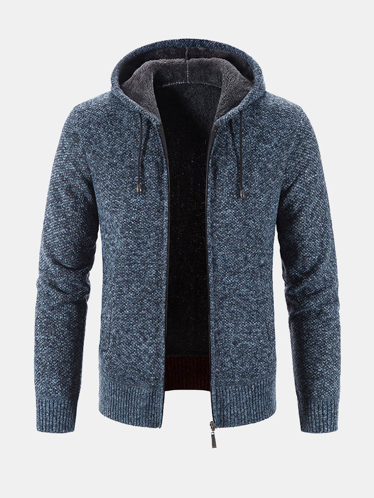 Stefan | Trui met capuchon en rits in maat 2XL