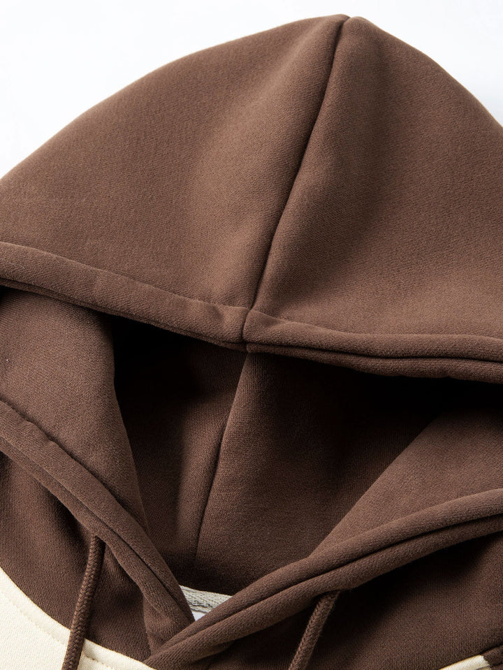 Dolf | Raglanhoodie met patchworkdetails