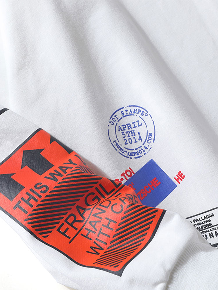 Nathan | Sweater met label- en tekstopdruk