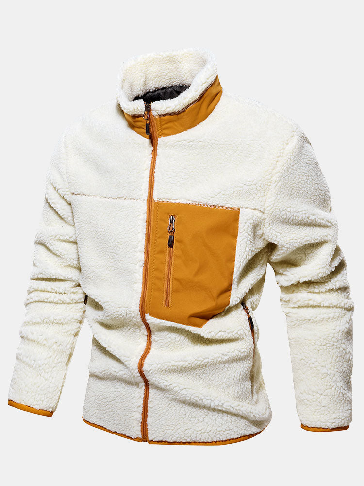 Timo | Teddy jack met imitatiebont en knopen