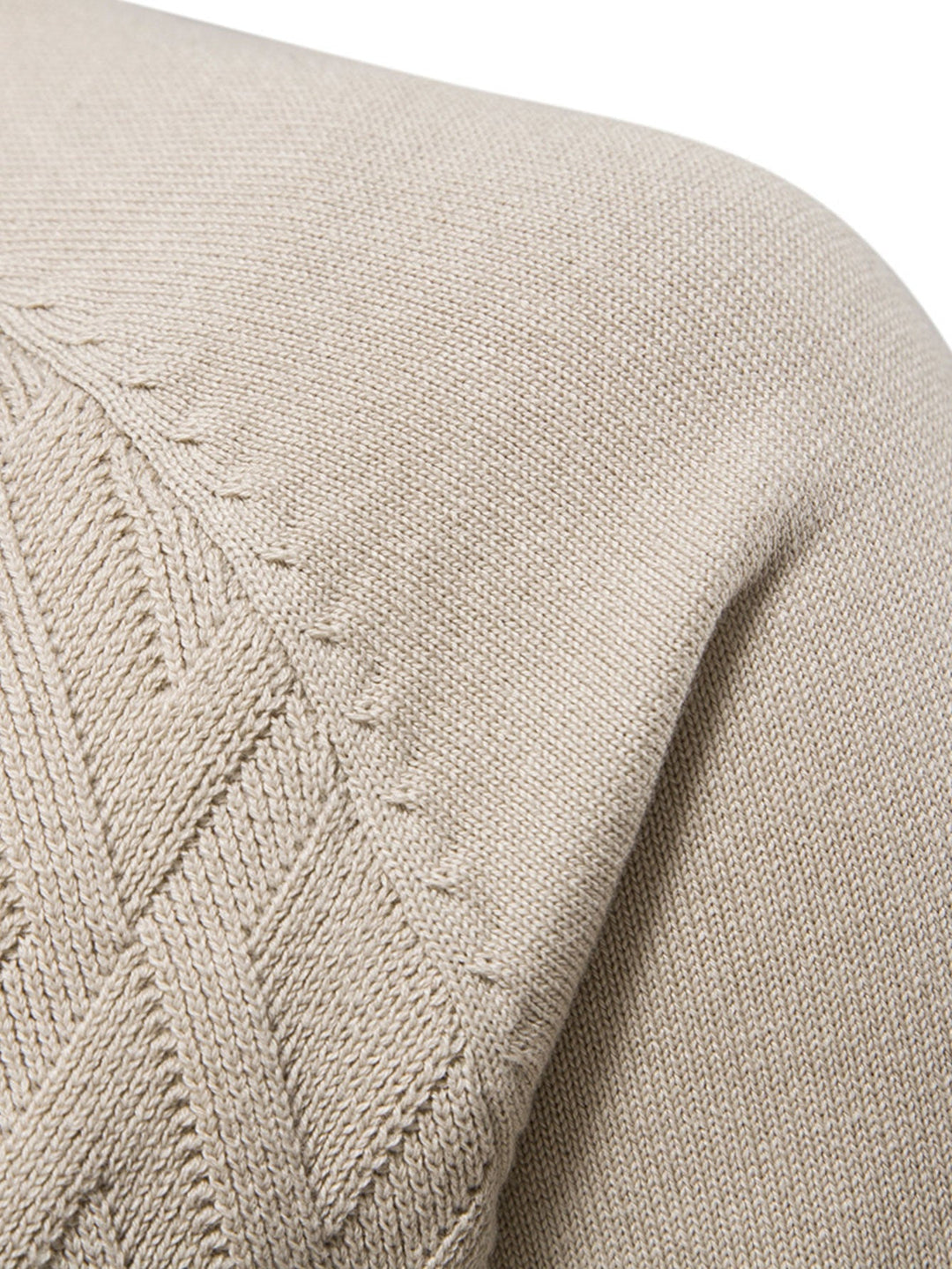 Cas | Jacquardtrui met geometrisch motief en ronde hals