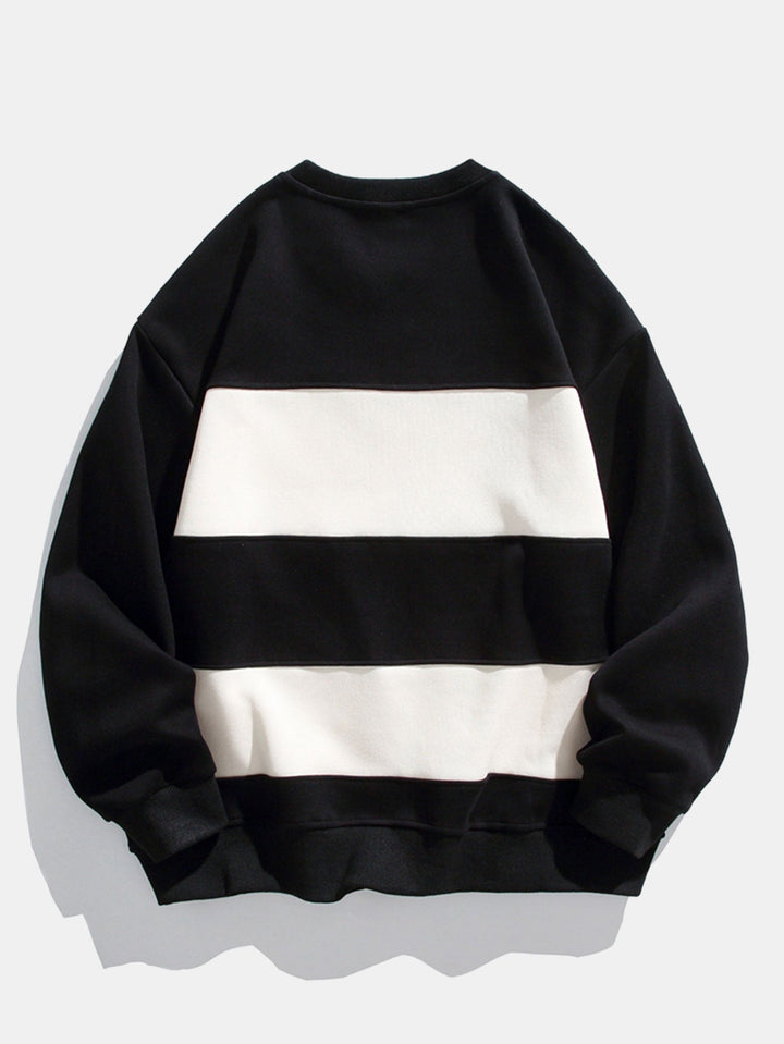 Daan | Sweater met kleurvlakken en relaxte pasvorm