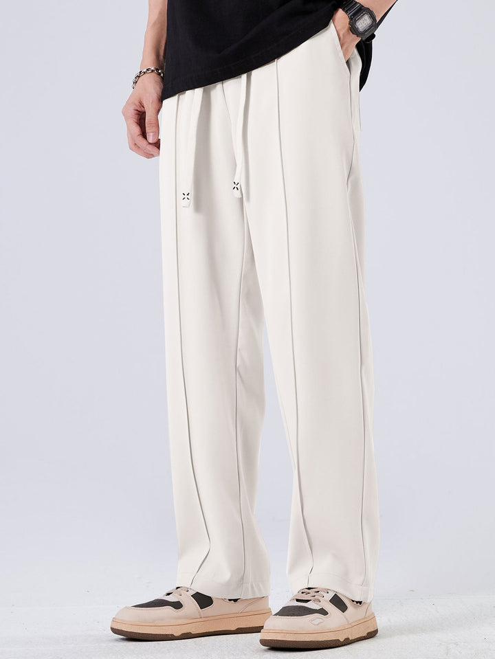Abel | Geplooide Pantalon met Trekkoord