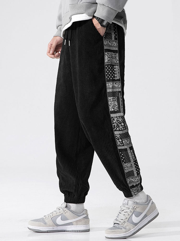 Roel | Corduroy Broek met Paisley Print