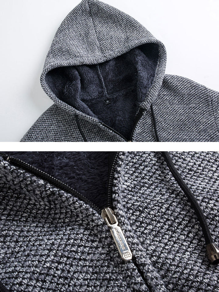Stefan | Trui met capuchon en rits in maat 2XL