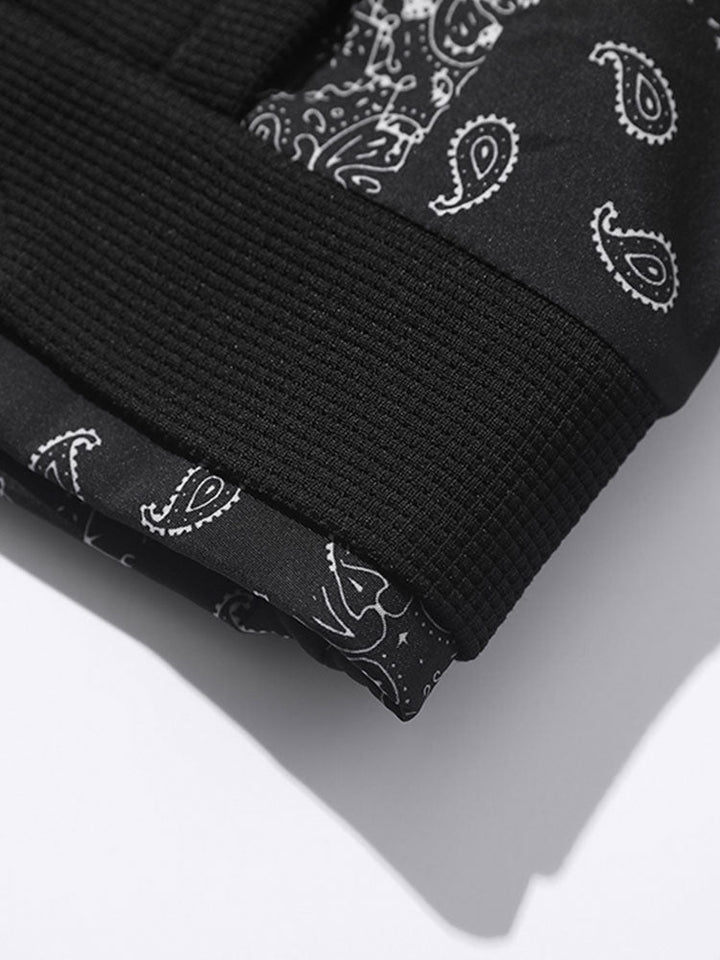 Hein | Sweater met paisleypanelen en wafelstructuur