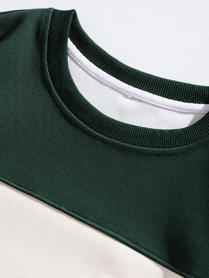 Daan | Sweater met kleurvlakken en relaxte pasvorm
