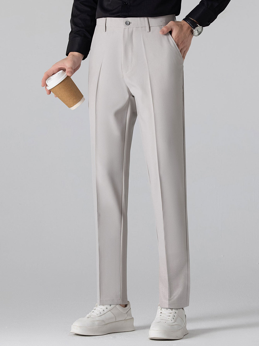 Sjoerd | Slim Fit Taps Toelopende Pantalon