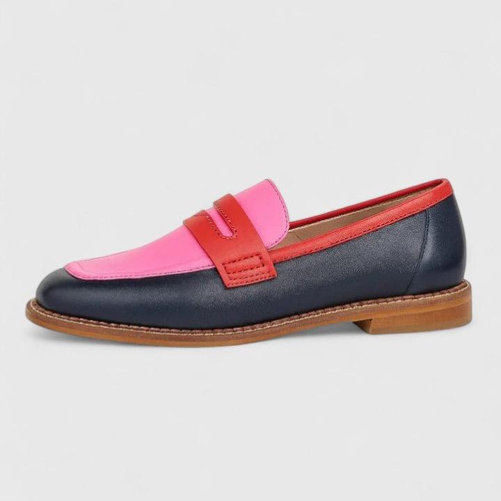 Sterre | Loafer in roze, rood en zwart