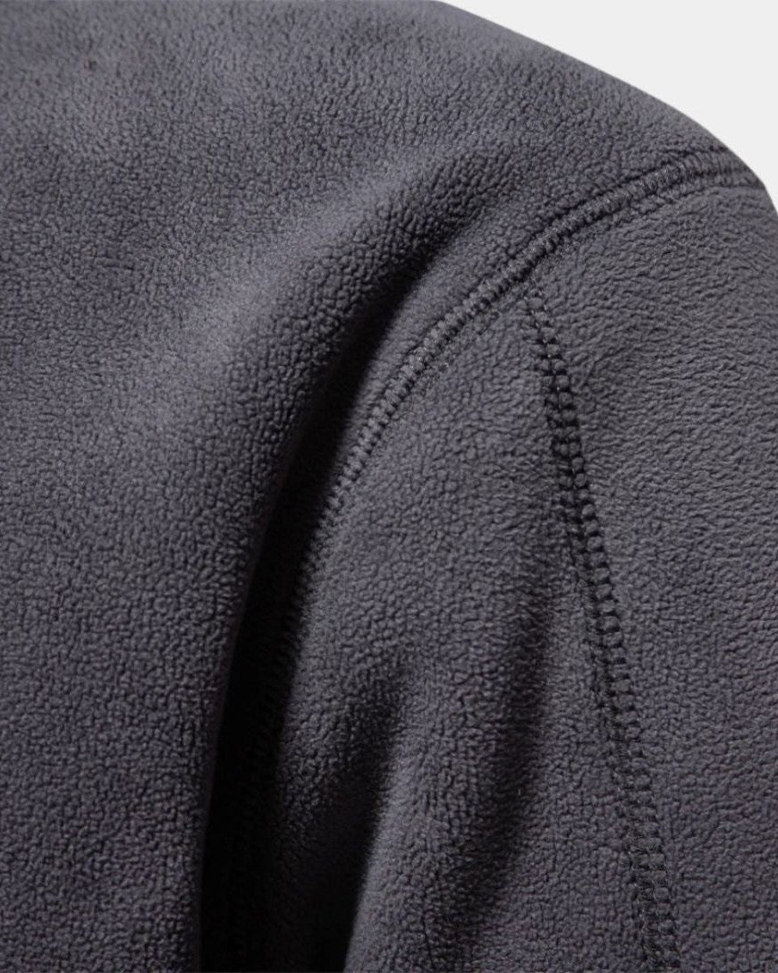 Dolf | Beige trui met halve rits
