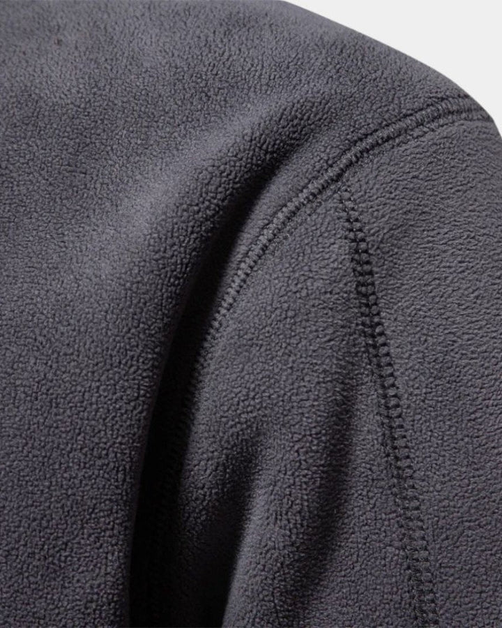 Dolf | Beige trui met halve rits