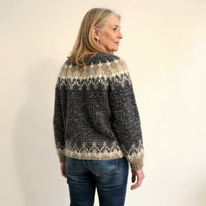 Annelies | Vintage Gebreide Trui in IJslandse Stijl