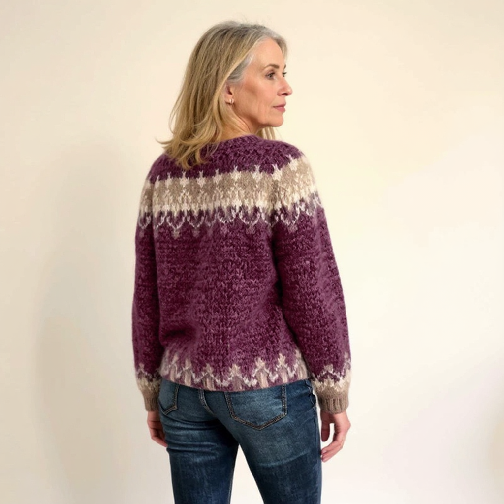 Annelies | Vintage Gebreide Trui in IJslandse Stijl