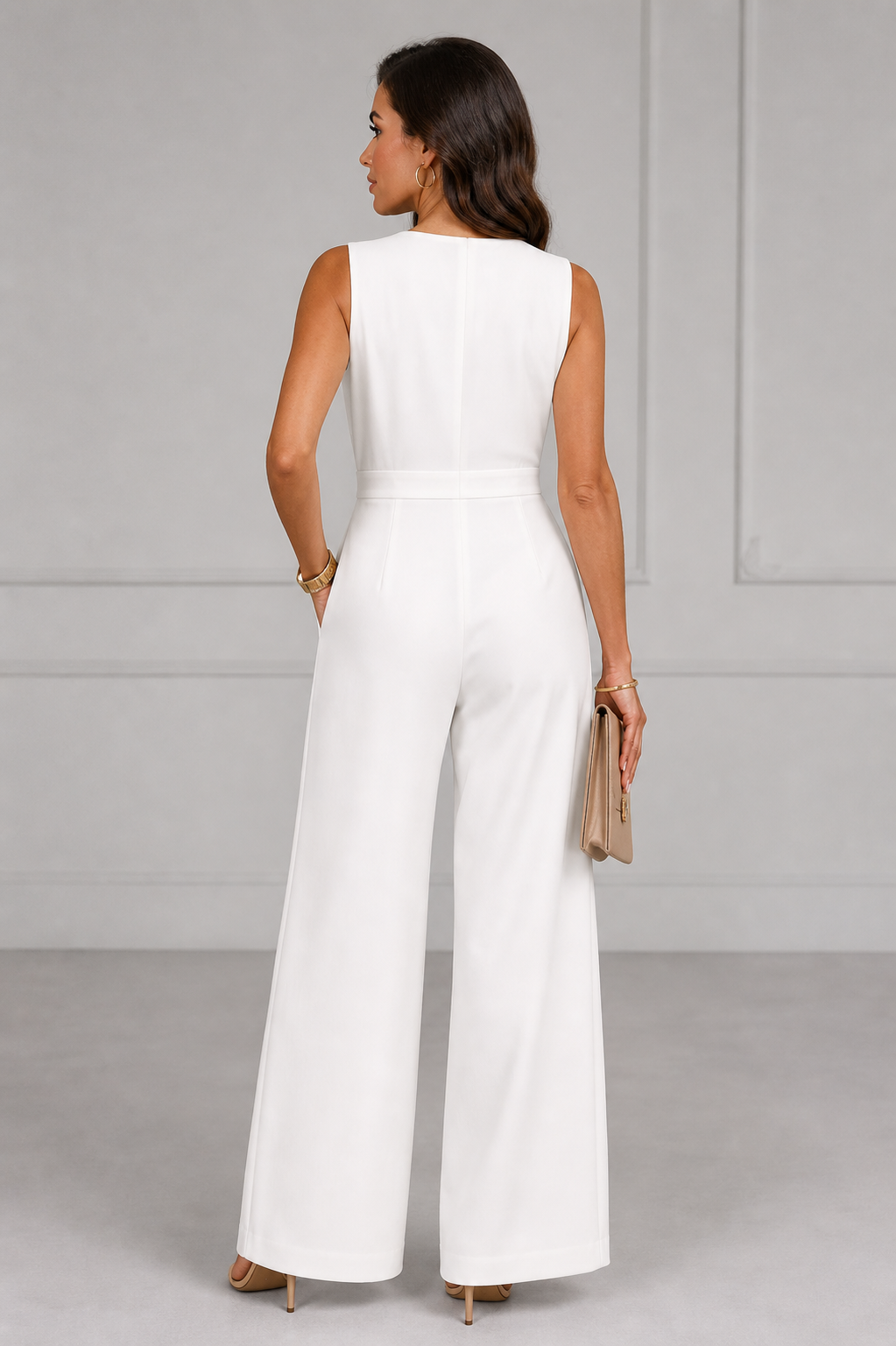 Ellen | Jumpsuit met overslag en V-hals