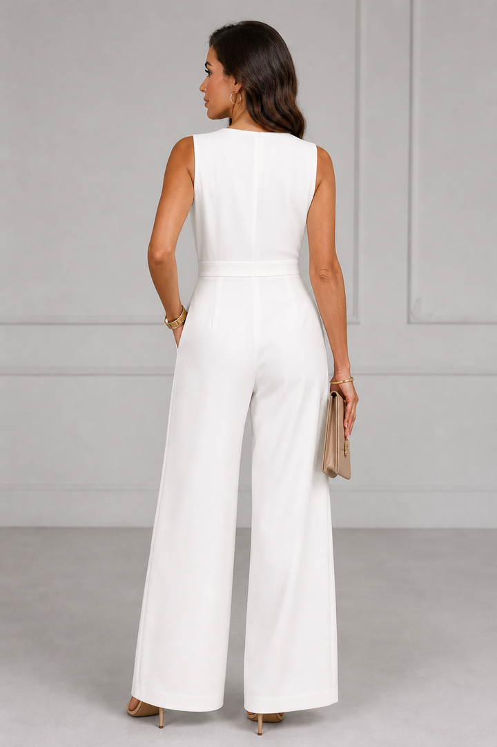 Ellen | Jumpsuit met overslag en V-hals