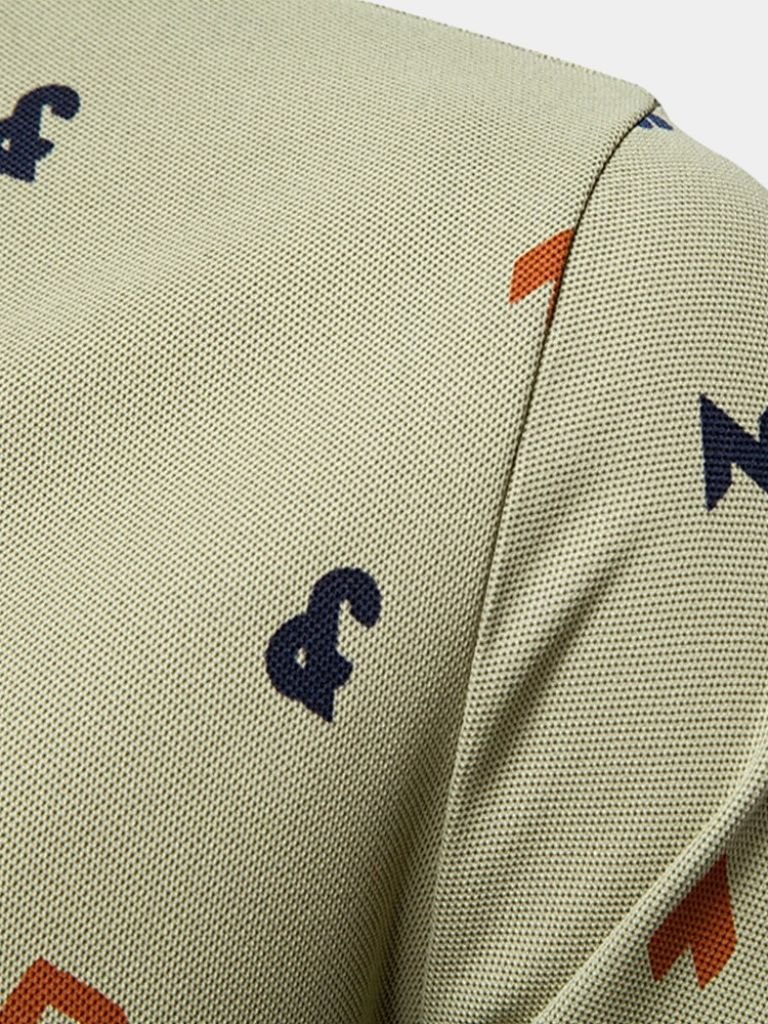 Boaz | Witte polo met print
