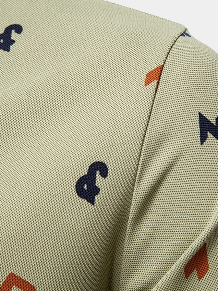 Boaz | Witte polo met print