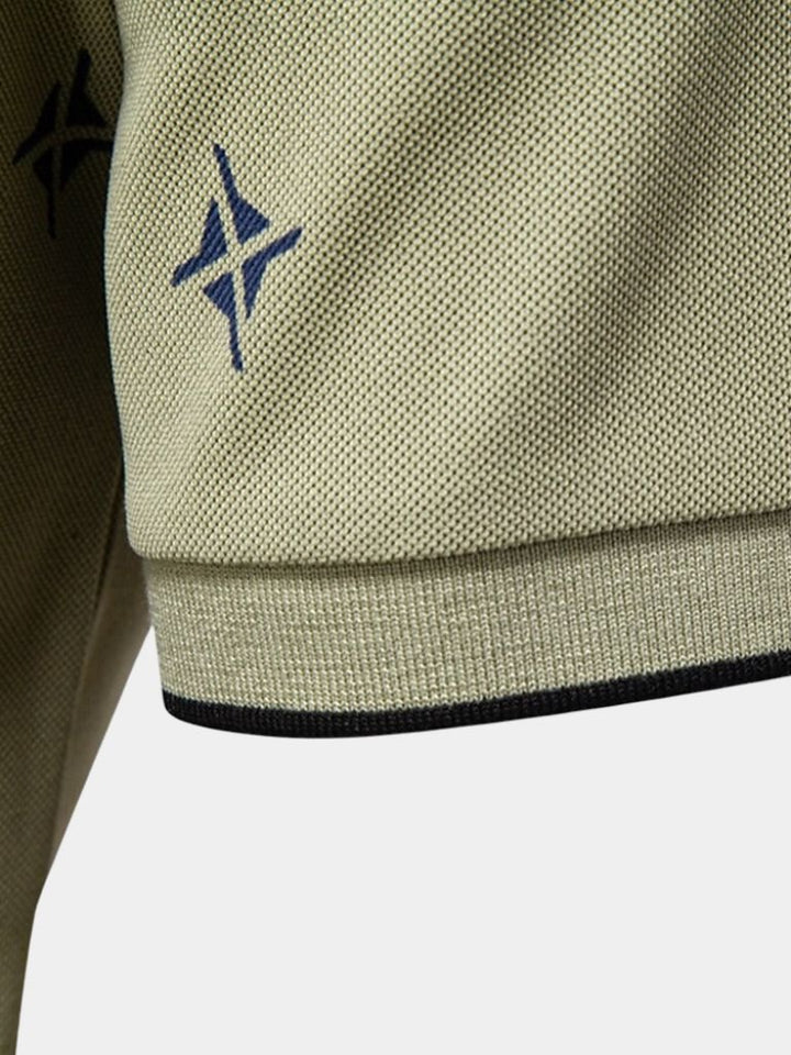 Boaz | Witte polo met print