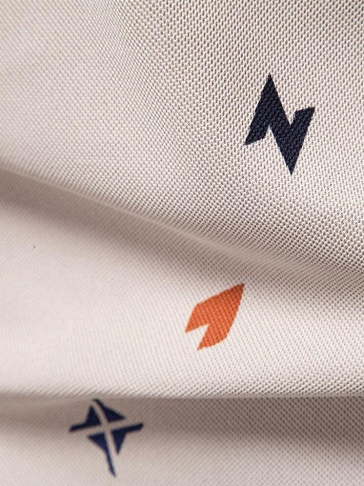 Boaz | Witte polo met print