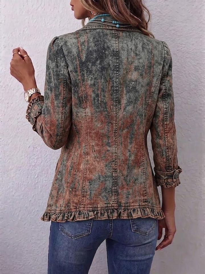 Bregje | Vintage ruchesjasje met kleurverloop