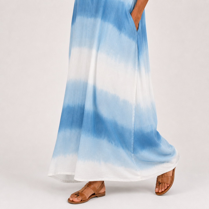 Harmke | Blauwe Kaftan met Kleurverloop