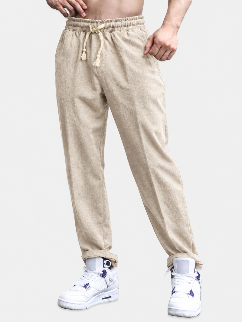 Cees | Linnen katoenen cropped broek