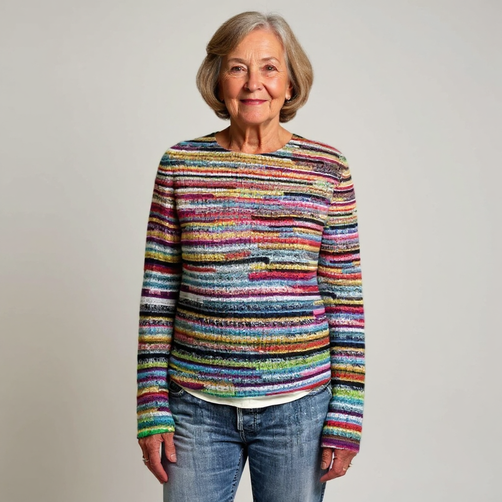 Charlotte | Warme gebreide trui met vintage dessin