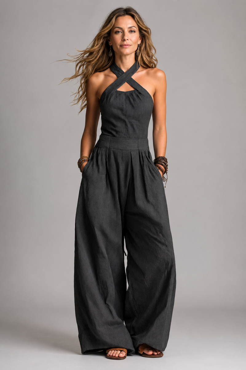 Debbie | Jumpsuit met halternek