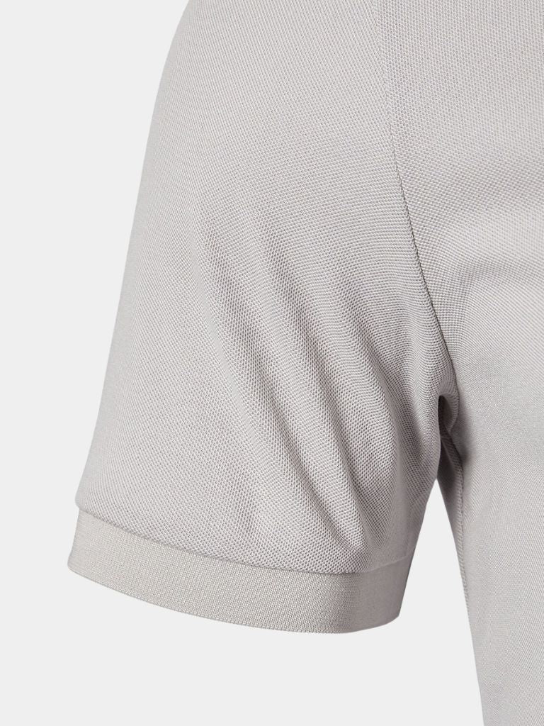 Chiel | Lichtgrijze polo met contrastkraag