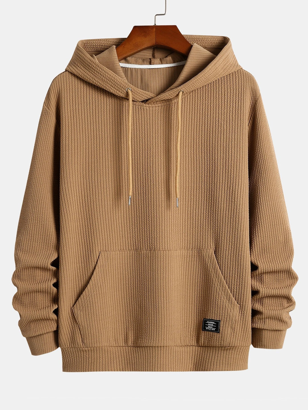 Cornelis | Basic hoodie met ribstructuur