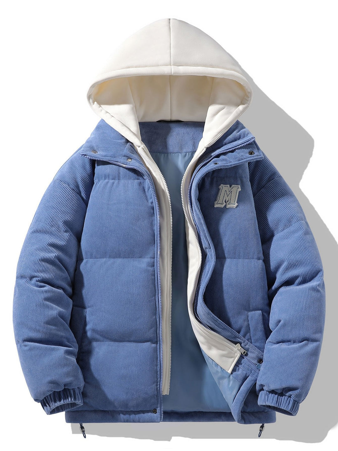 Cornelis | Corduroy puffer jas met capuchon