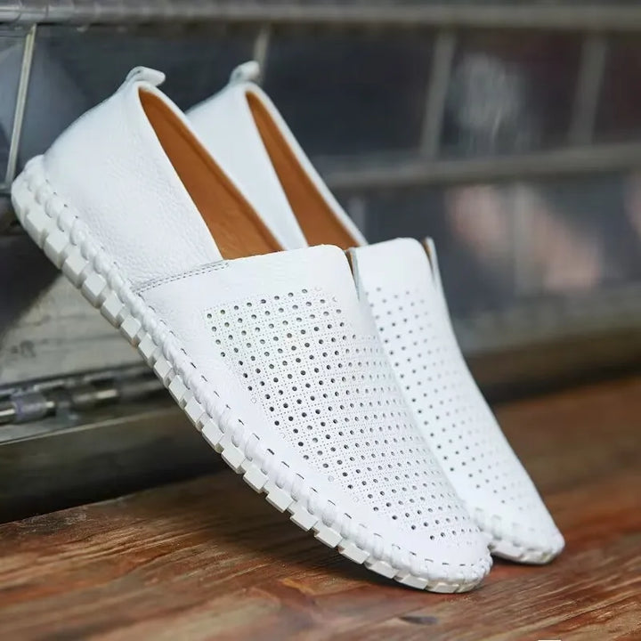 Dirkjan | Ademende casual loafers van leer