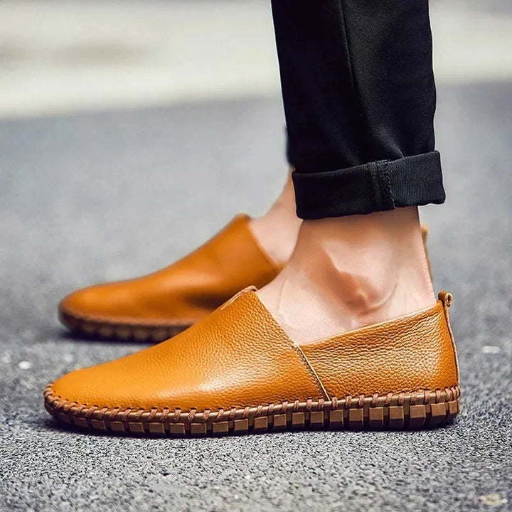 Dirkjan | Ademende casual loafers van leer