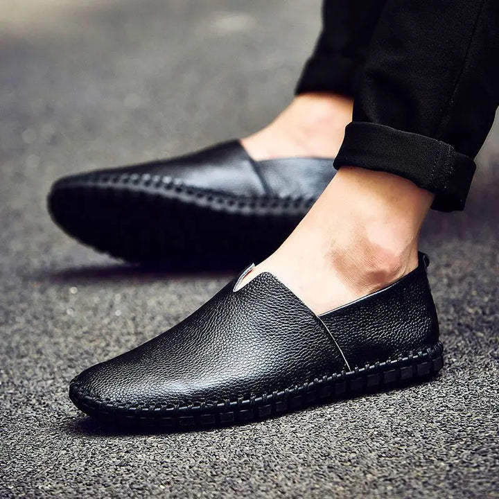 Dirkjan | Ademende casual loafers van leer