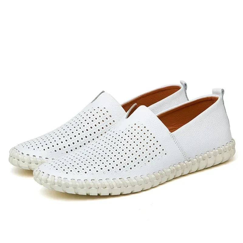 Dirkjan | Ademende casual loafers van leer