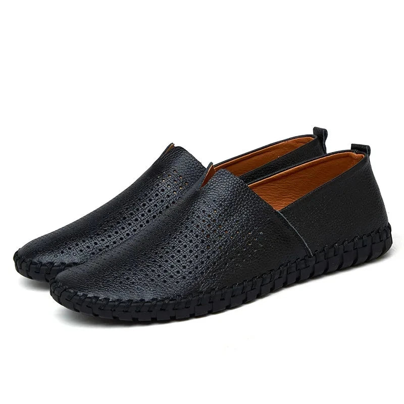 Dirkjan | Ademende casual loafers van leer