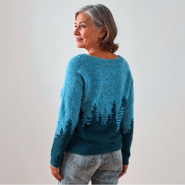 Dieke | Vintage Gebreide Trui in IJslandse Stijl