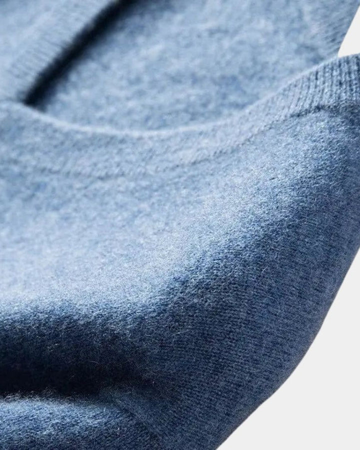 Gatze | Blauwe trui met V-hals