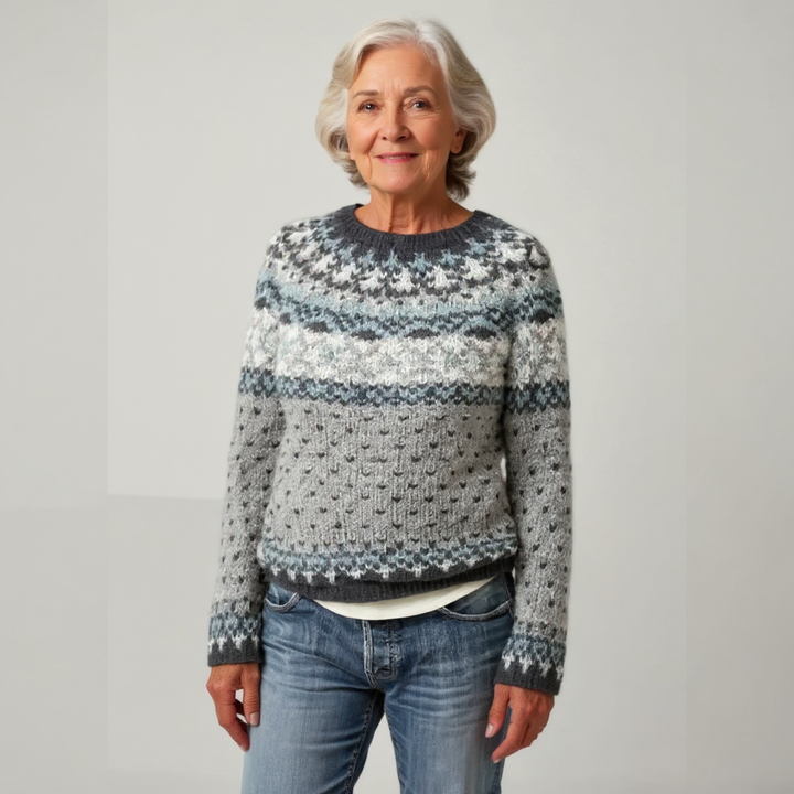 Els | Vintage Gebreide Trui in IJslandse Stijl